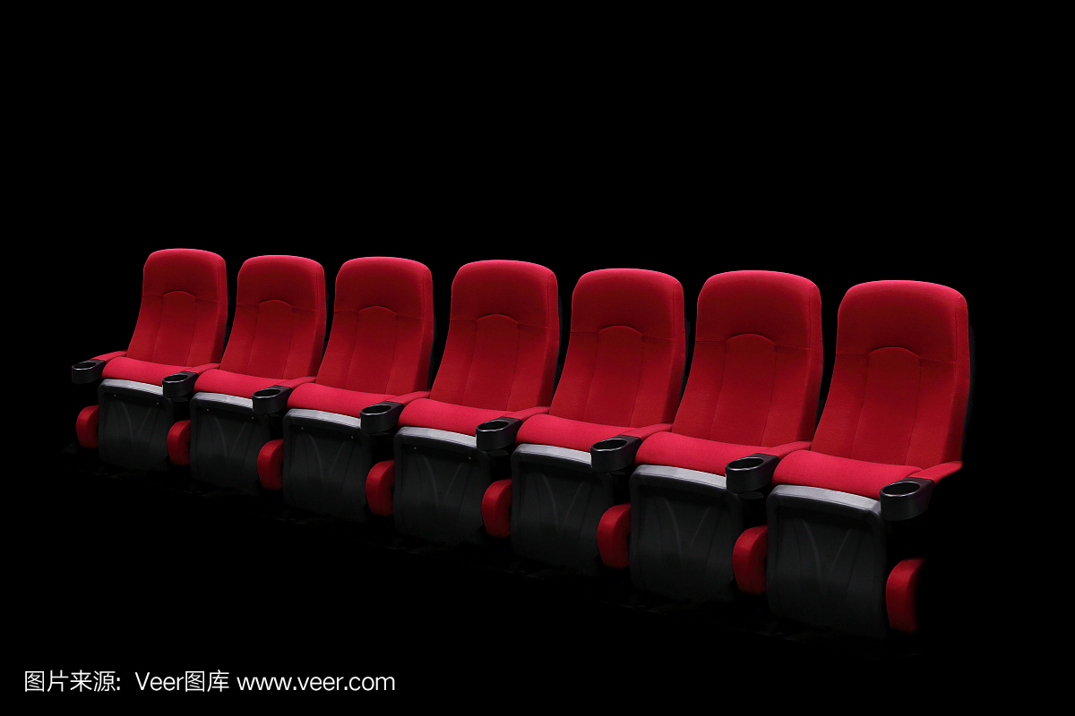 有红色座位的空剧院、礼堂或电影院